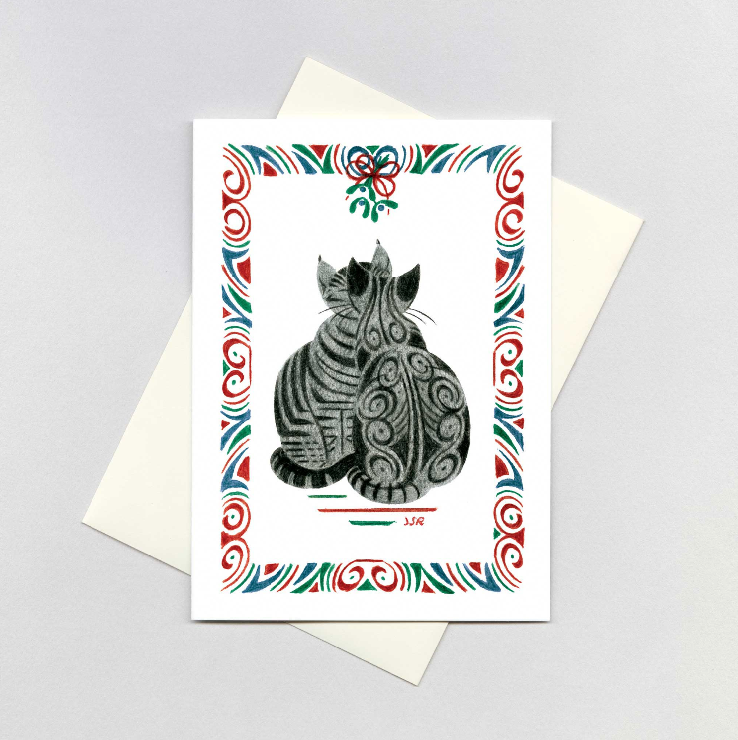 Laughing Elephant – postal de Natal por atacado – Feliz de meados do século — Pacote de cartões de Natal2