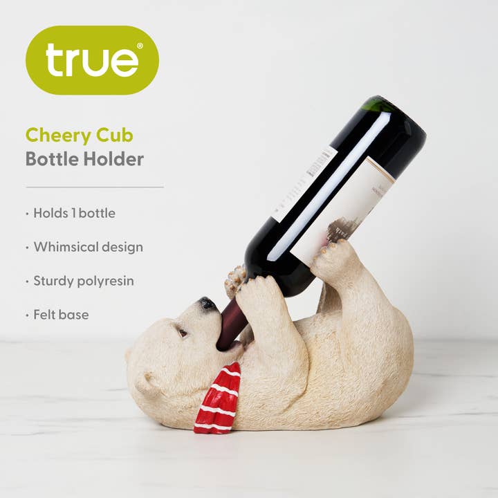 TRUE - Wholesale Bottle Rack/Holder - Decorative Animal Wine Bottle Holder - Cheery Cub