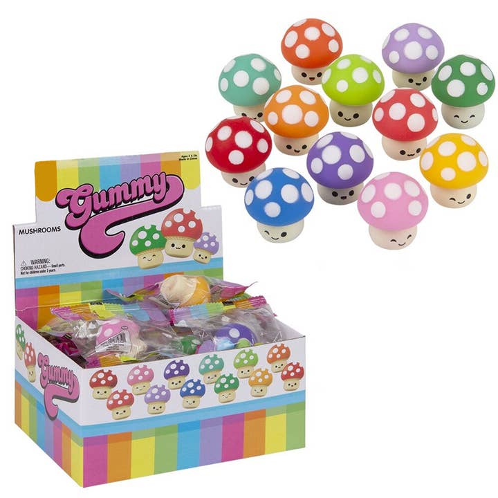 JSBlueRidge Toys - Wholesale Fidget Toy - Kids - Mushrooms Gummy Soft Fidget Kids Play Toy In Bulk