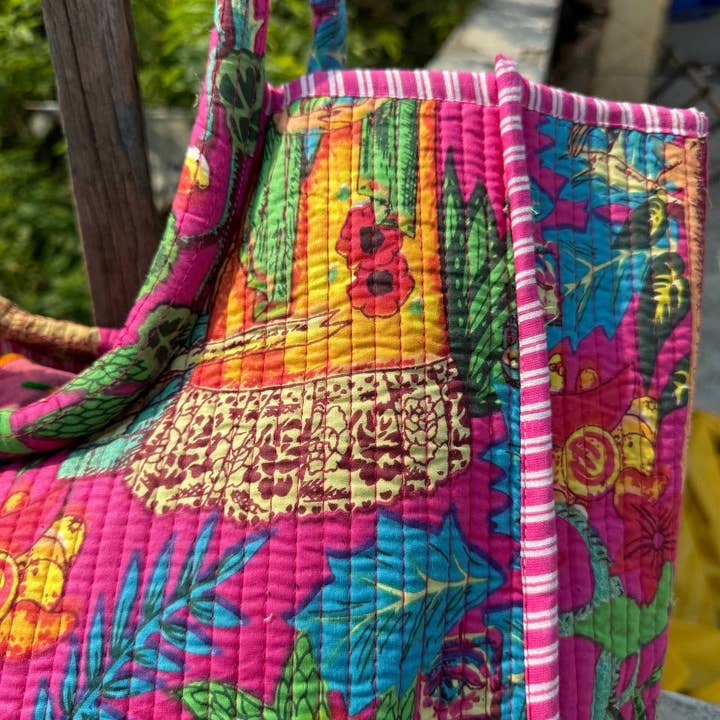 GYPSY STUDIO - Wholesale Shoulder Bag - Women's - Frida Kahlo Printed Bag Travel Bag Large Quilted Cotton Bags1
