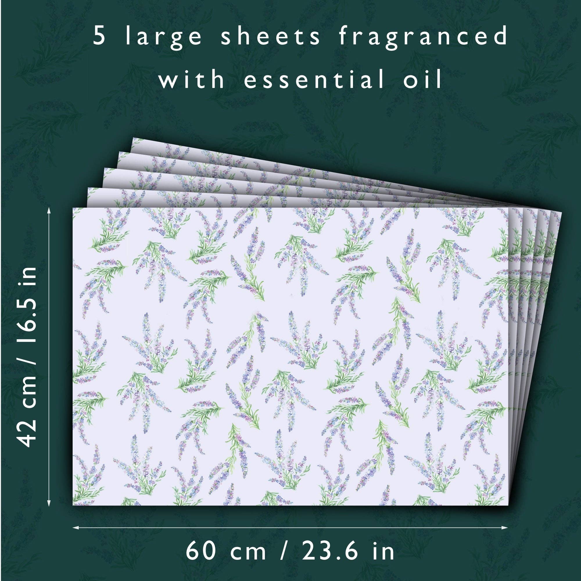 The Master Herbalist - Wholesale Drawer Liner - SUFFOLK LAVENDER SCENTED Drawer Liners in a Floral Design5