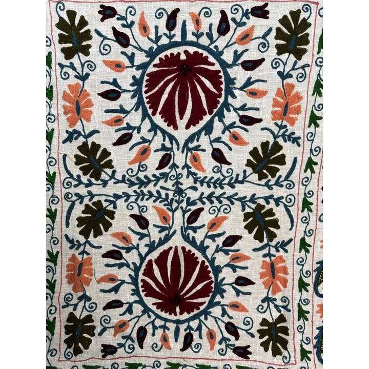 The Eastern Loom - Wholesale Throw Blanket - Suzani Throw, Hand Embroidery Bedspread, Cotton Wall hanging2