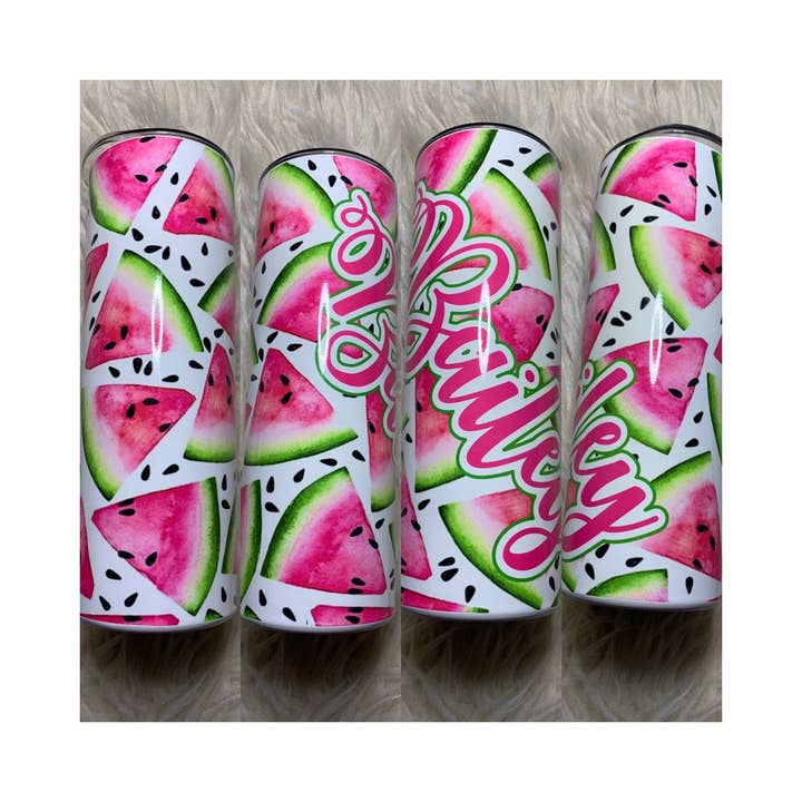 Watermeloen Gardener Tumbler voor wholesale door Striped Coffin Customs