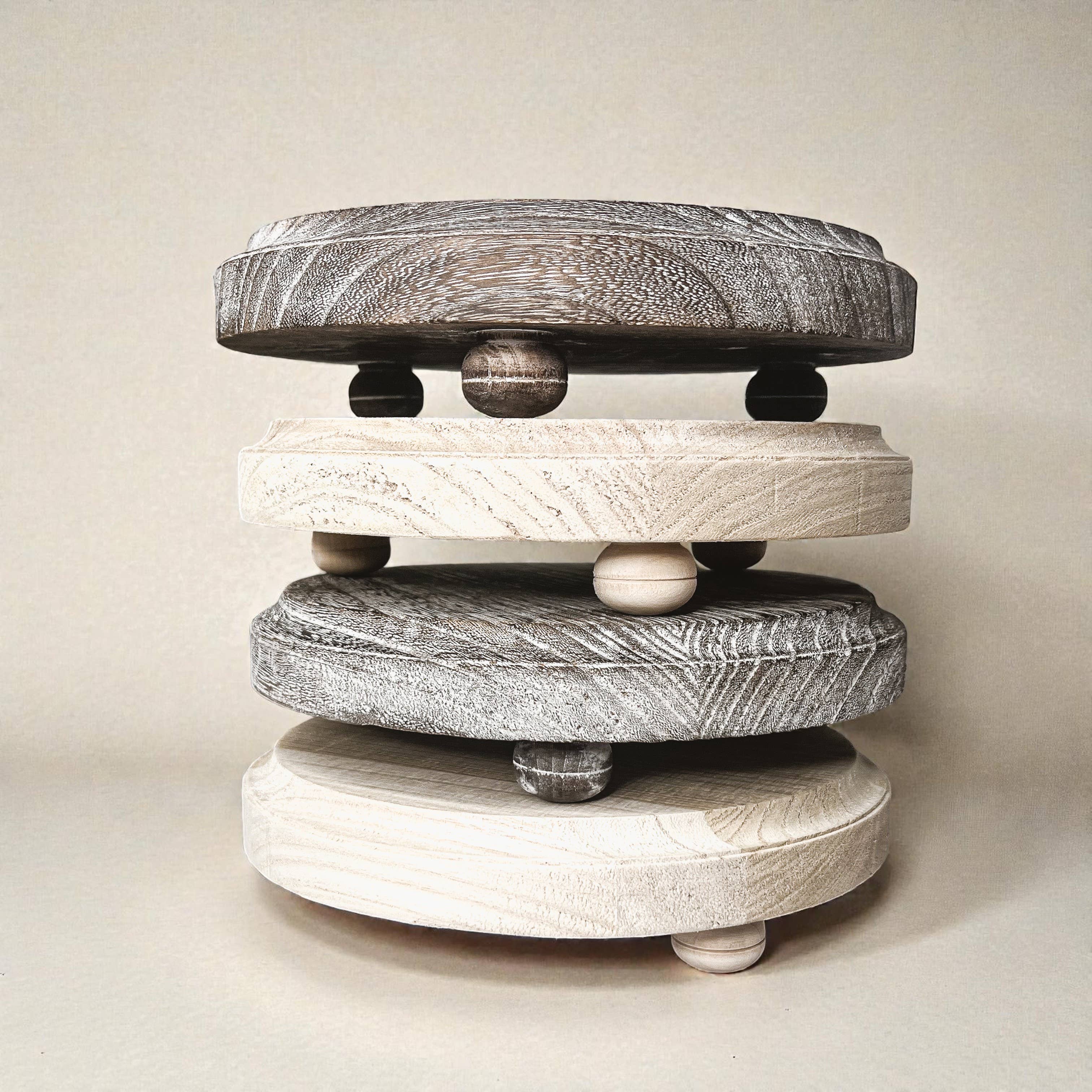 Gia Roma - Wholesale Decoratief dienblad - Ronde houten standaard en sierbord voor tafeldecoratie49