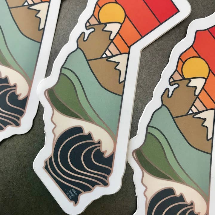Bobo Design Studio - Wholesale Sticker - Seasonal Golden State (California) - Vinyl Sticker2