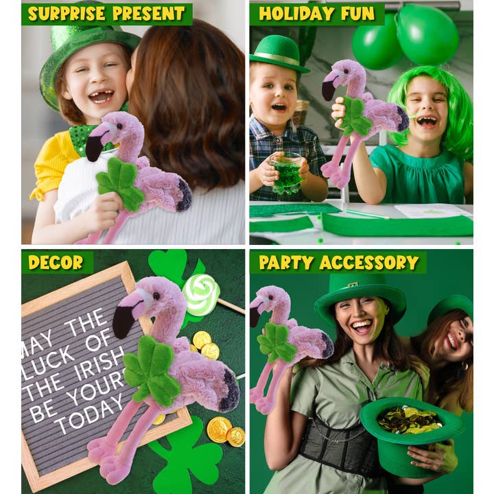 Cota Global – wholesale Fyllda/plyschleksaker - Barn och baby – Plyschklöver - Supersoft plysch - Rosa flamingo3