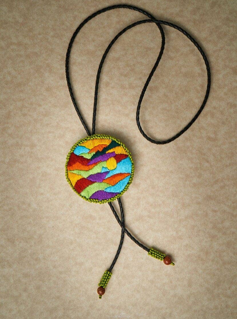 Mother Sierra - Wholesale Pendant/Charm Necklace - Colorado - Vintage Beaded Bolo Tie0
