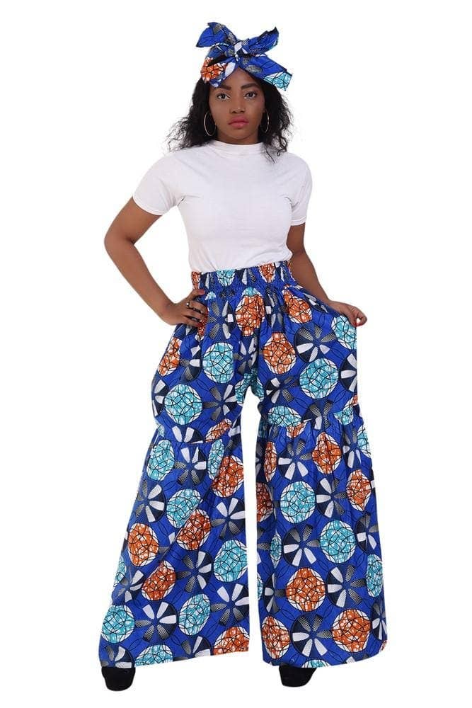 Advance Apparels - Venta al por mayor Pantalones - Mujer - Pantalones anchos con estampado Ankara 22512