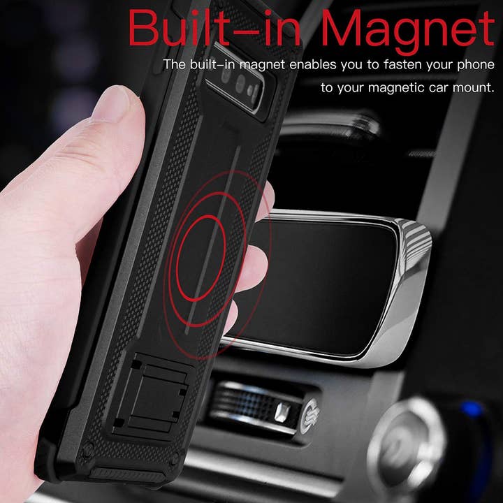 AICase - Wholesale Phone Case - Men's - Samsung Galaxy S10/S10+/S10e Dual Layer Hybrid Defender Hard PC + Soft TPU Bumper Shockproof with Built-in Kickstand1