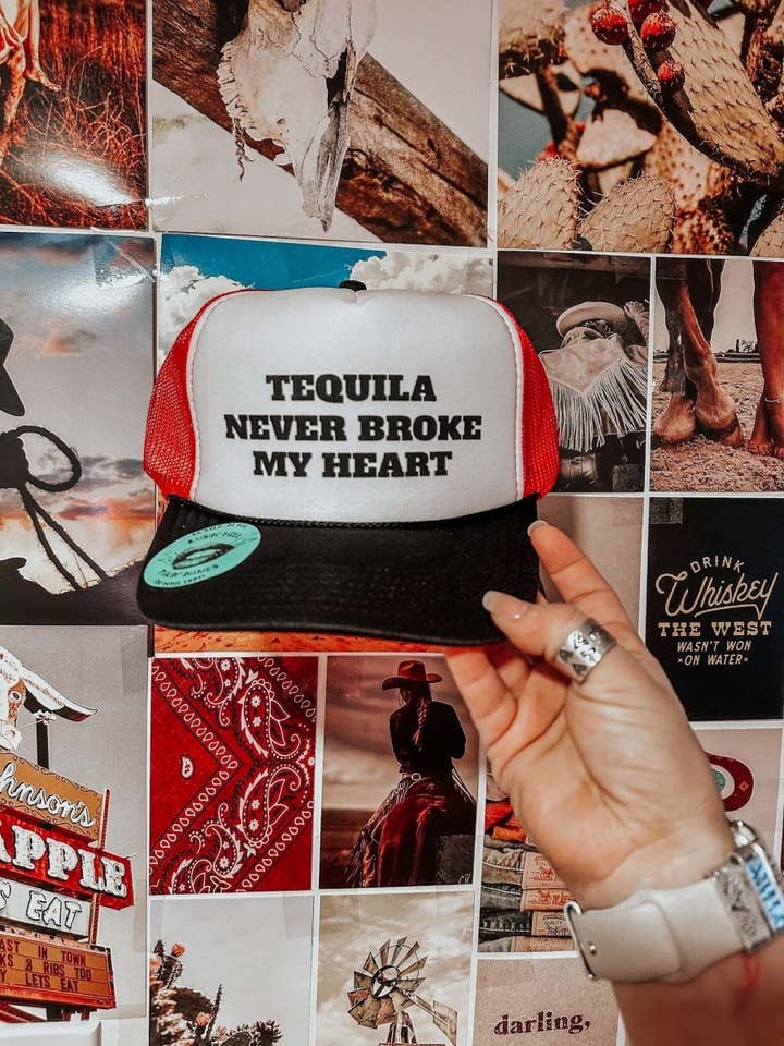 Tequila Never Broke My Heart Hat for wholesale by THE BEVEL LABEL