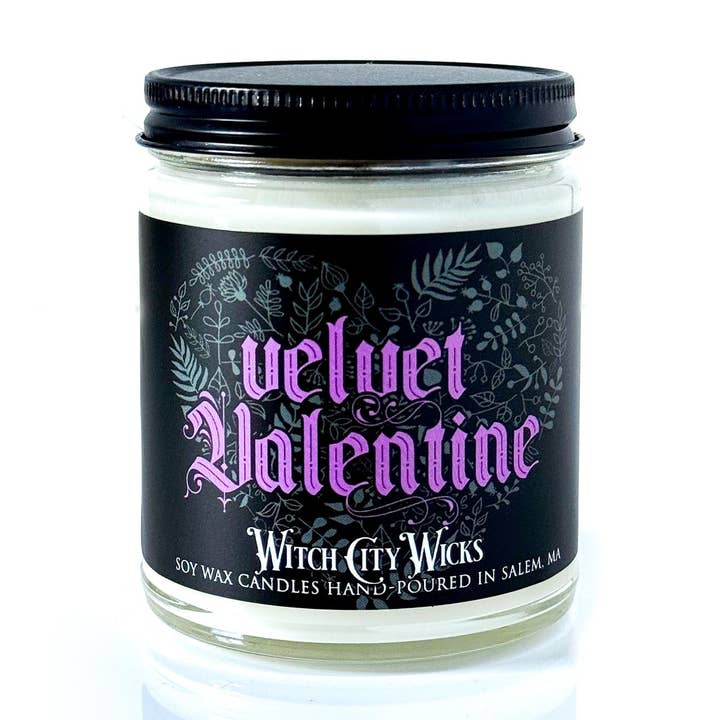Velvet Valentine candle for wholesale by Witch City Wicks