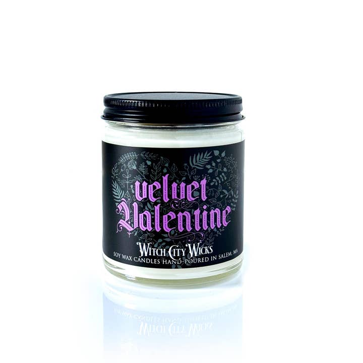 Velvet Valentine candle for wholesale by Witch City Wicks