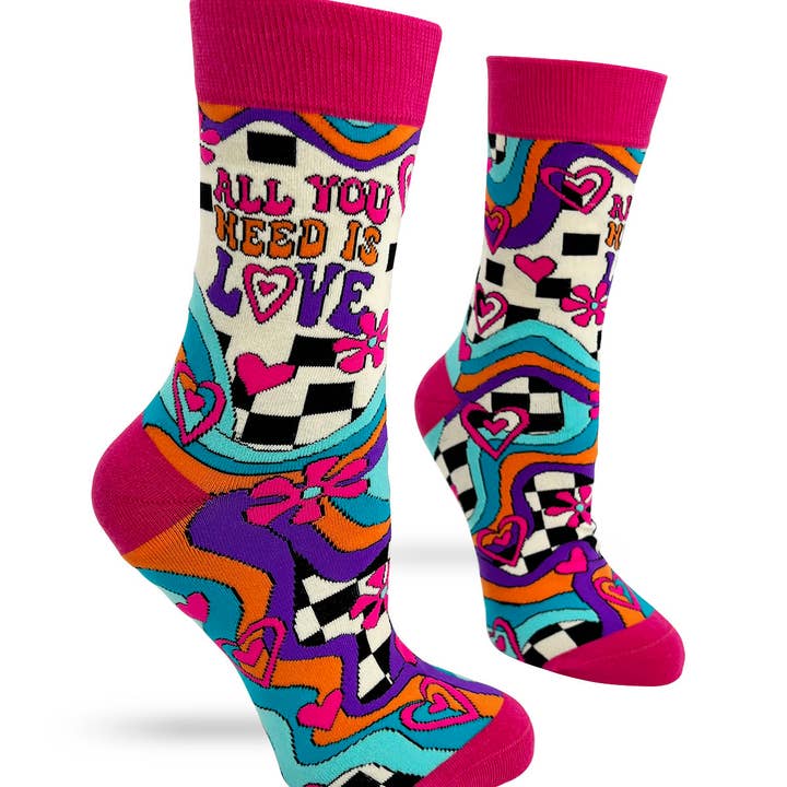 All You Need Is Love Women's Novelty Crew Socks and other Purchase Wholesale valentine's day socks. Free Returns & Net 60 Terms on Faire trending on Faire.