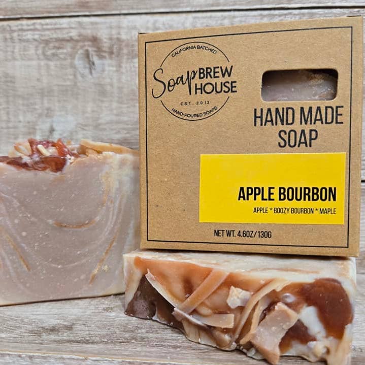 Apple Bourbon Bar Soap for wholesale by Soap Brewhouse