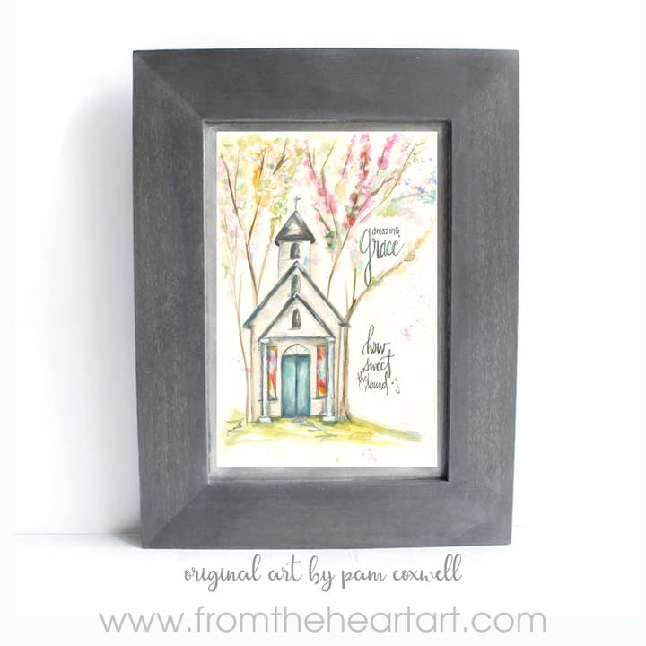 Amazing Grace Chapel Print for wholesale by From The Heart Art