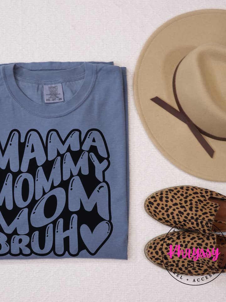 Camiseta Comfort Colors de Mamá Mami Mamá Bruh para venta al por mayor de Khryssy,LLC
