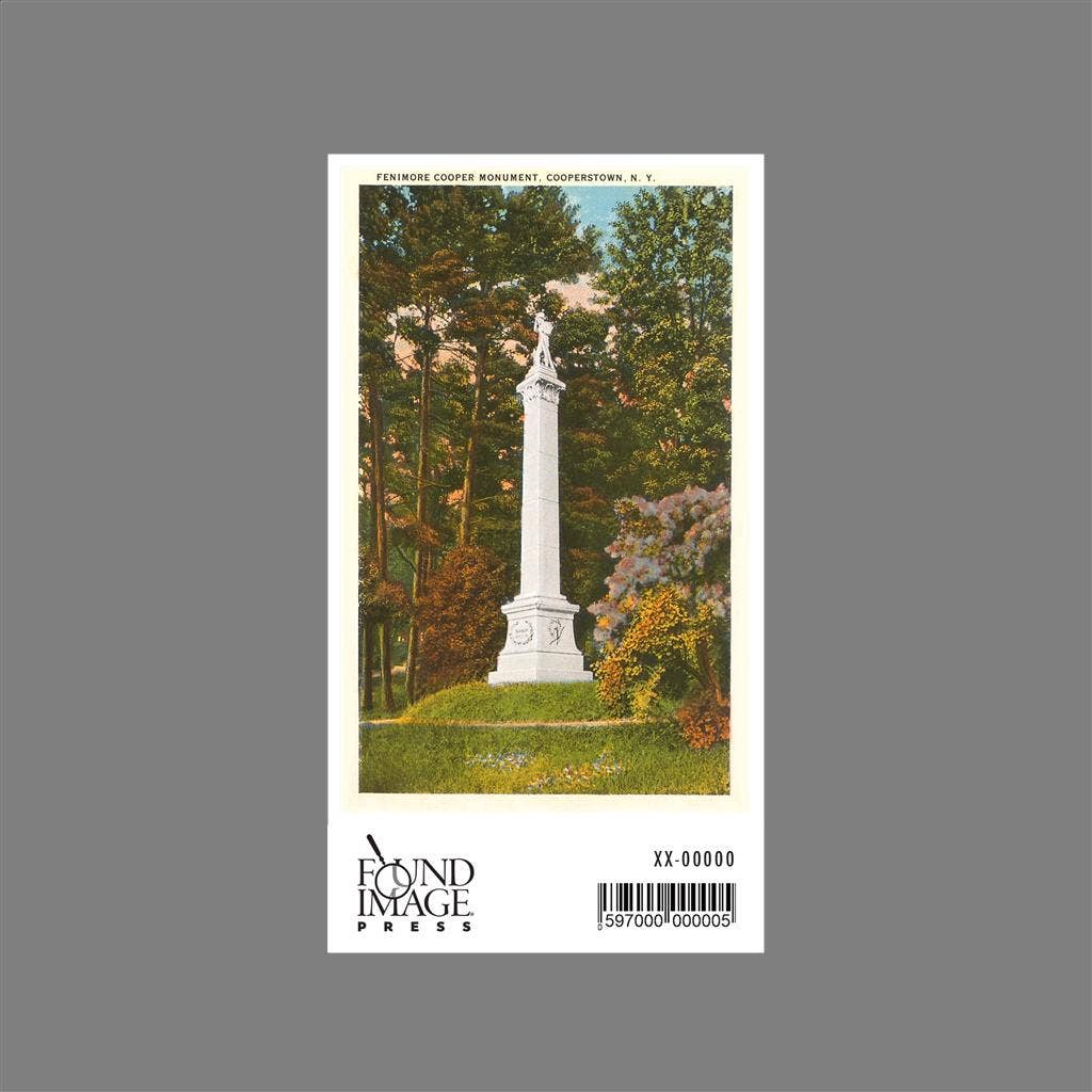 Found Image Press - Wholesale Sticker - Sticker NS-482 Fenimore Cooper Monument, Cooperstown, New Yo1