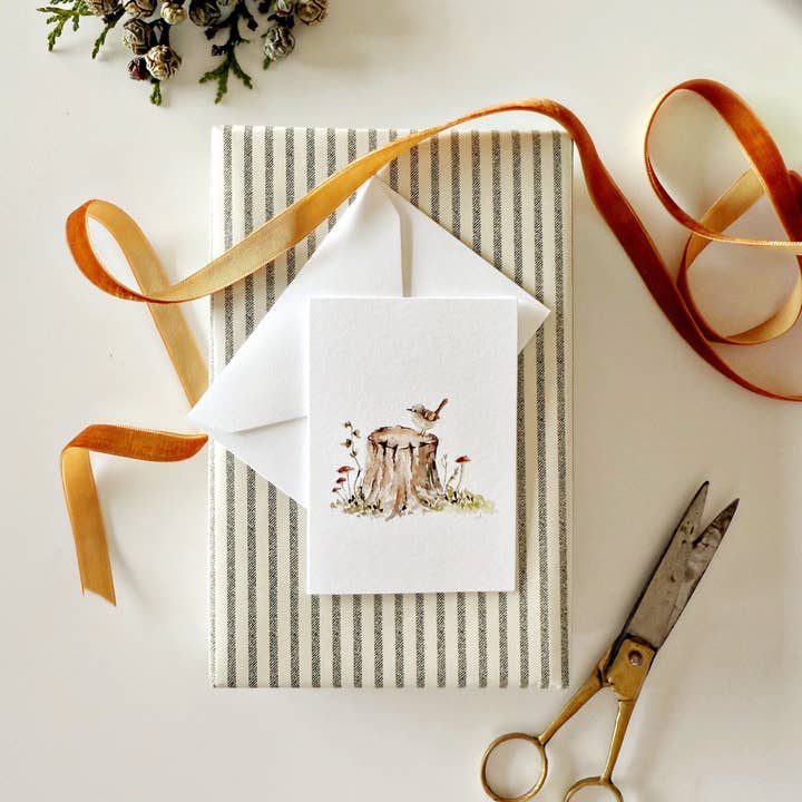 emily lex studio - Wholesale Stationery/Notecard Set - tree stump mini notecard1