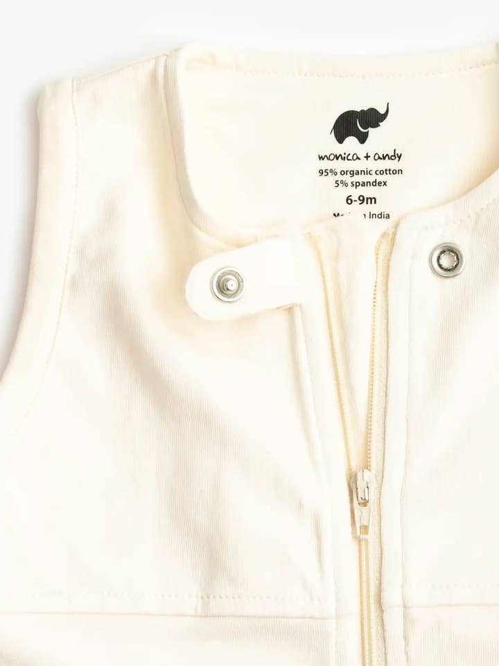 Monica + Andy - Wholesale Sleepsack - Baby - Organic Arms-Out Sleep Bag_Cream3