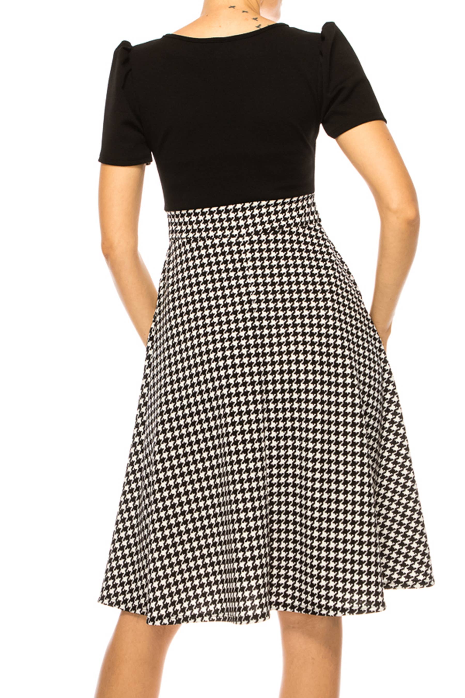 MOA COLLECTION - Wholesale Dress - Women's - Women's Knee-length Color Block Dress with Pockets10