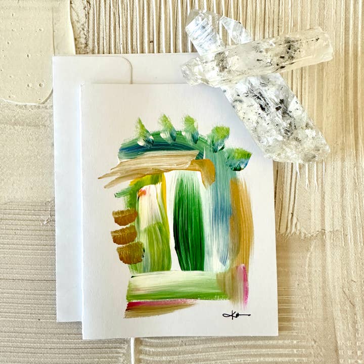 Tarjetas de arte moderno pintadas a mano - Caleidoscopio n.º 5 para venta al por mayor de Quartz Row