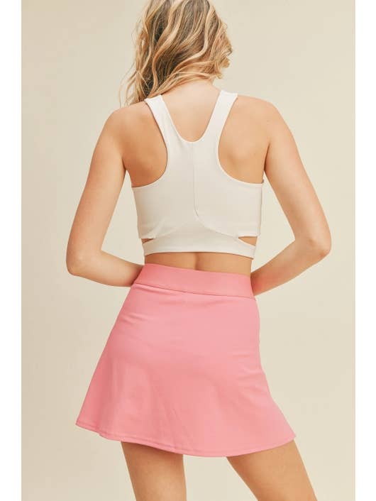 Pink High Waist Tennis Skirt for wholesale on Faire4