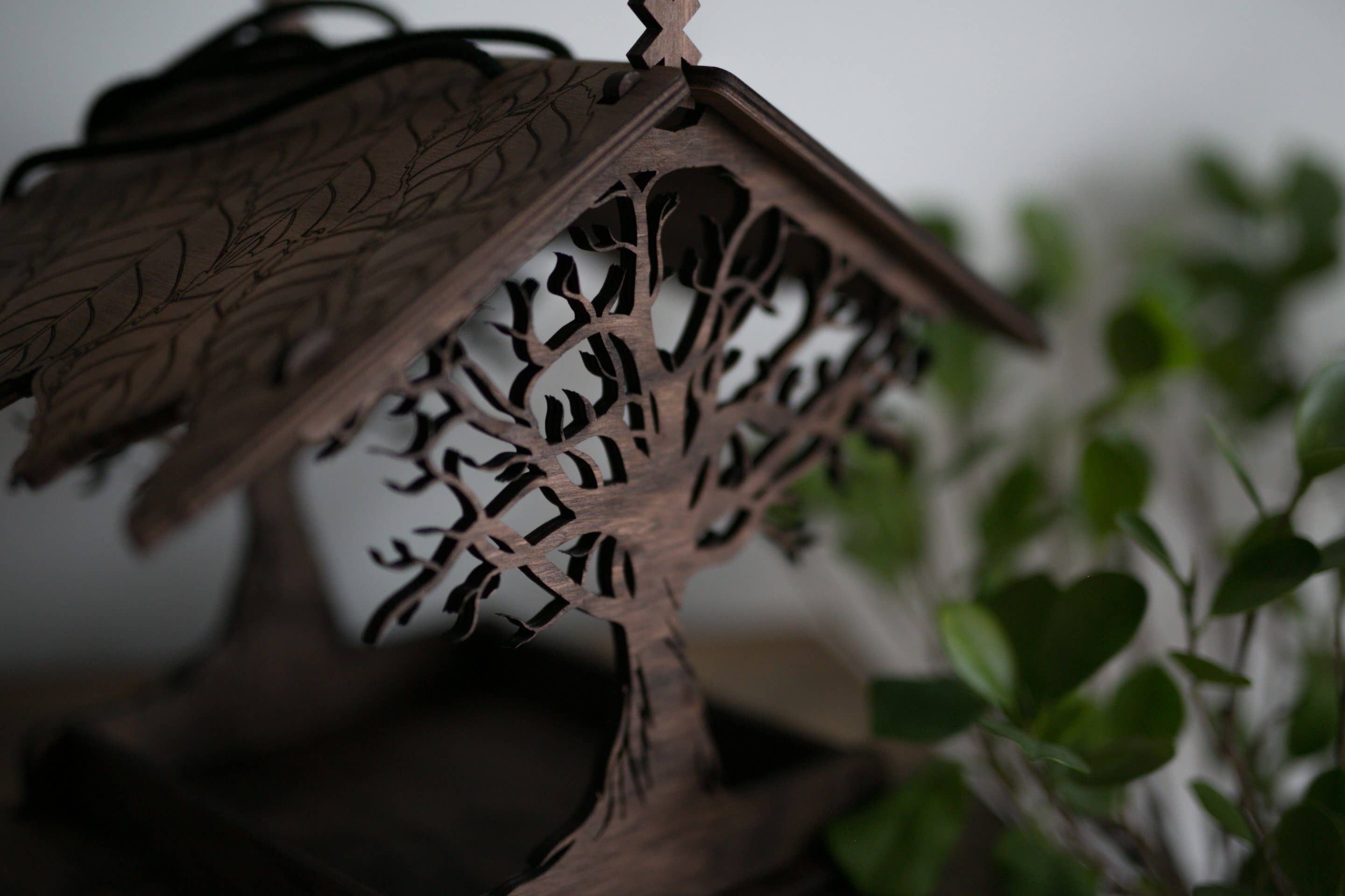 PromiDesign - Wholesale Bird Feeder - Wooden bird feeder "Oak Tree"5