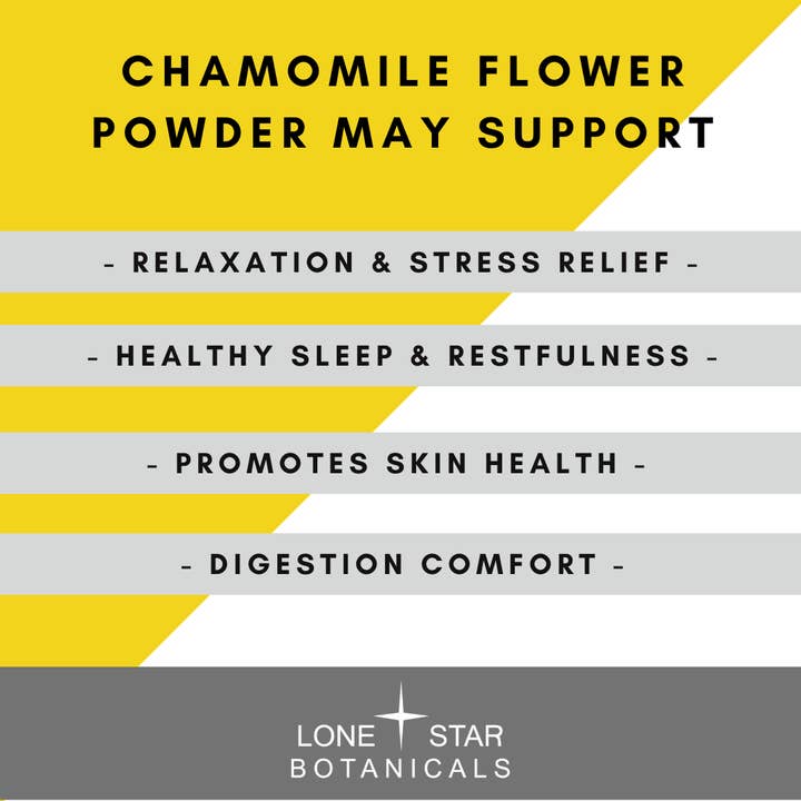 Lone Star Botanicals - Wholesale Protein/Superfood Powder - Organic Chamomile Flower Powder -- 3.52 oz