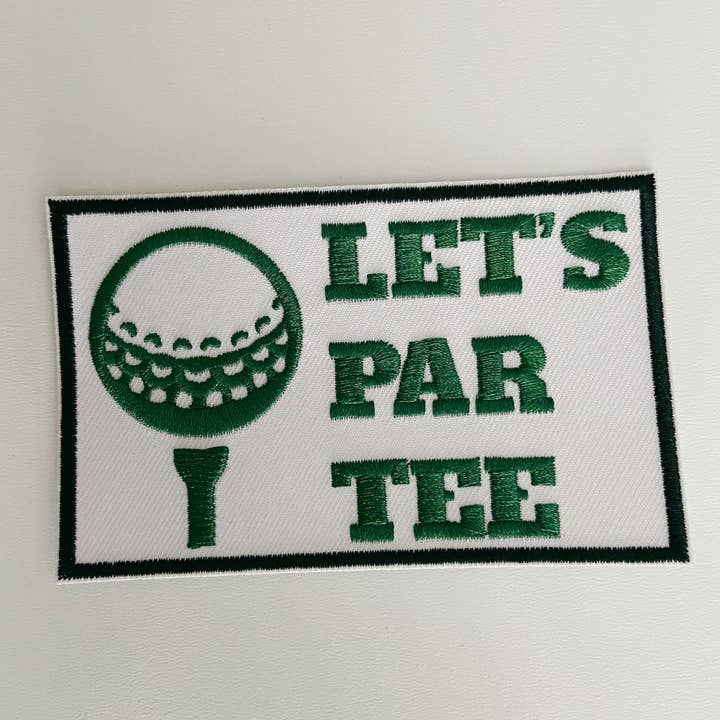 TEELUX - Wholesale Patch - 3.5" LET'S PAR TEE (golf) - Embroidered Hat Patch3