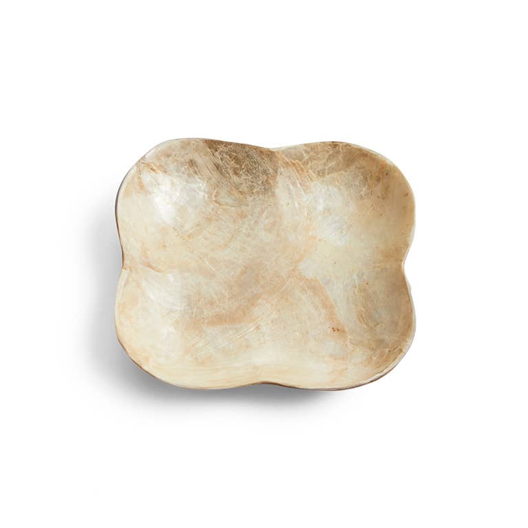 ByBazz - Wholesale Decorative Plate/Dish/Bowl - Schaaltje Schelp Capiz S Goud12