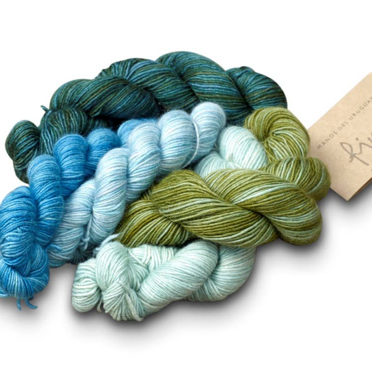 Rooster Yarns - Venta al por mayor Hilos - Set de mini madejas de hilo de tejido Fino de Manos del Uruguay12