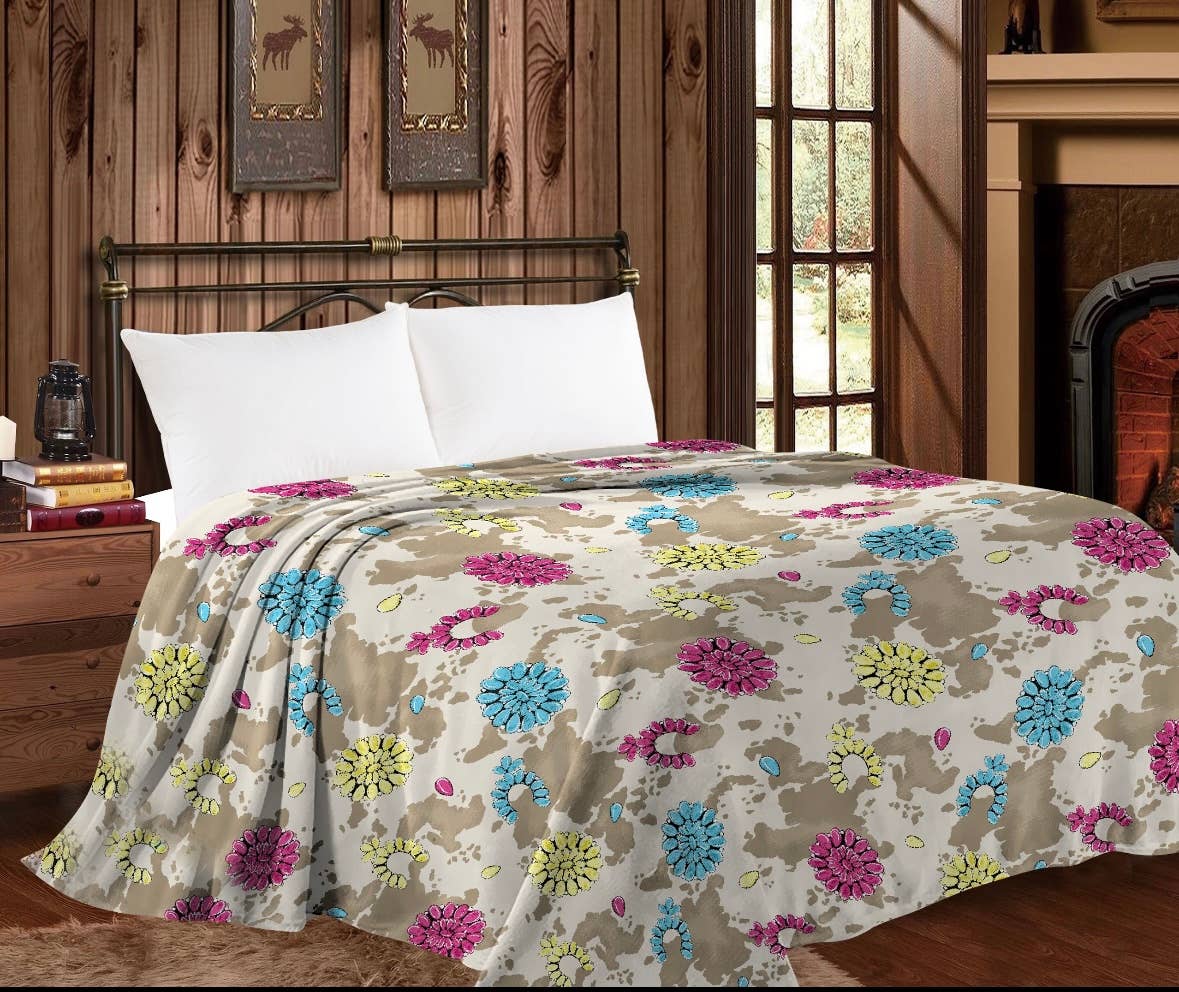 Western Linens - Wholesale Throw Blanket - Mia throw Blankets - Queen Collection 3