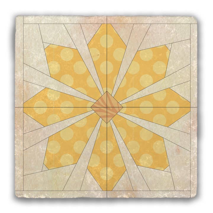 Dessous de verre en pierre roulée Daisy Quilt pour la vente par Nelson Gifts Wholesale