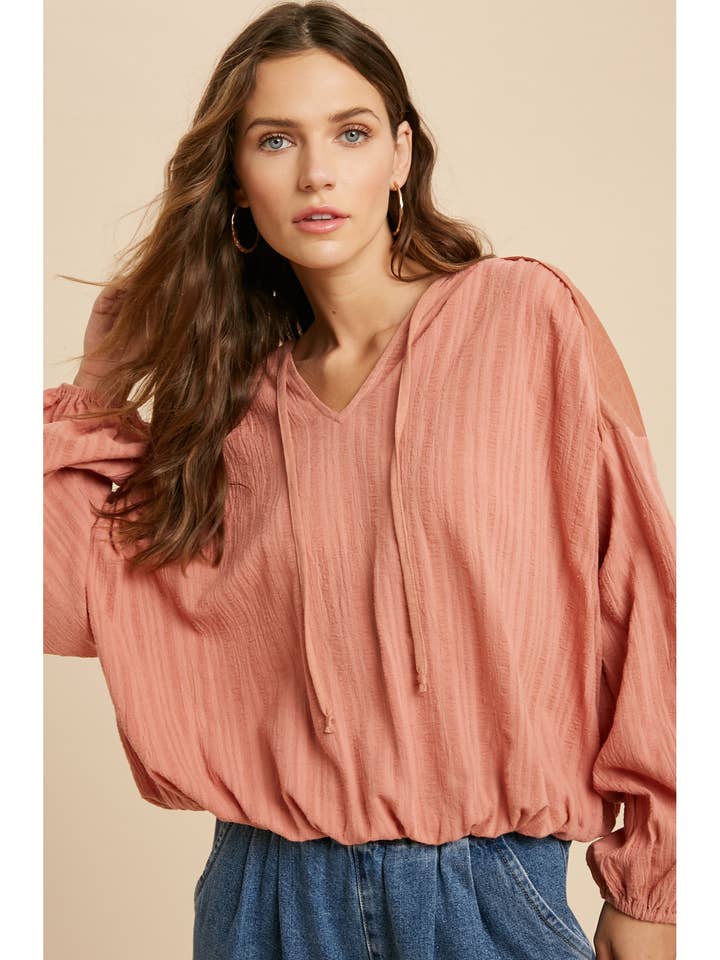 Sudadera con capucha tejida casual para mujer WL20-4388 para venta al por mayor de Wishlist Apparel