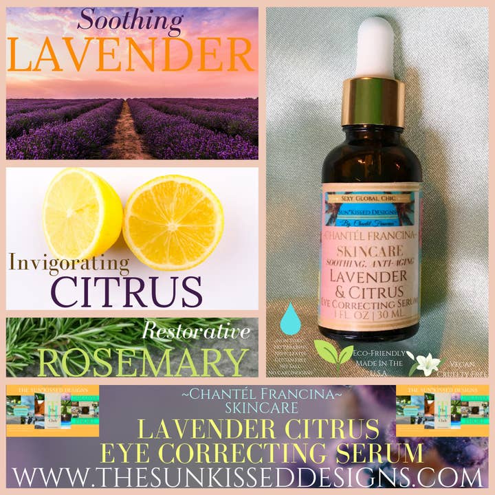 Lavender Citrus Eye Correcting Serum Chantél Francina SKIN for wholesale by The Sun*Kissed Designs By ~Chantél Francina~