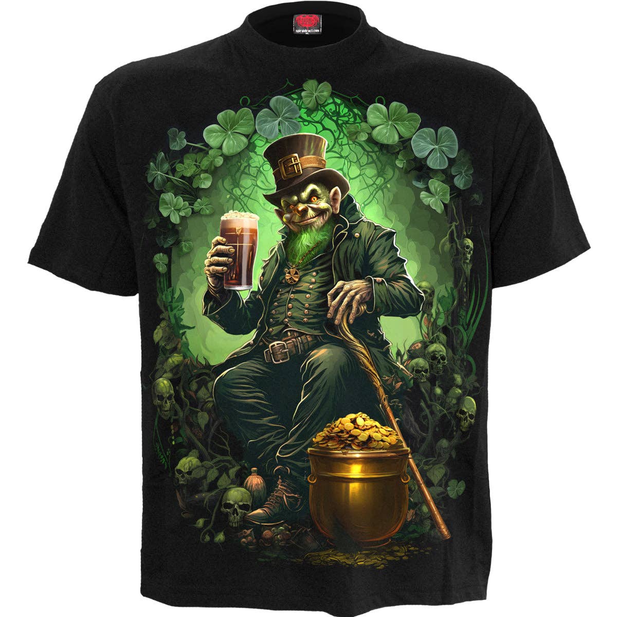 Spiral – T-shirt gráfica - Unissexo por atacado – SHENANIGANS - T-Shirt Preto0