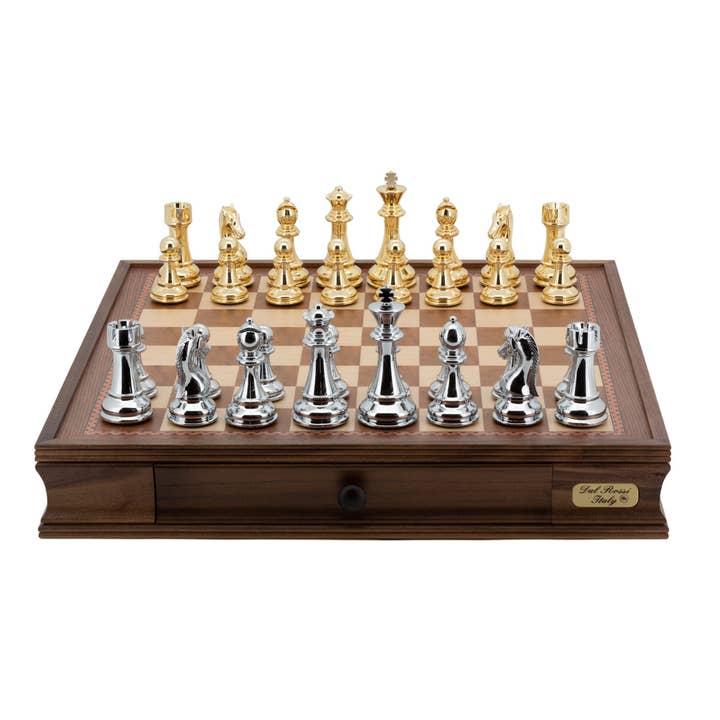 Dal Rossi Italien Skaksæt i guld og sølv 20" for engroshandel hos Dal Rossi Italy