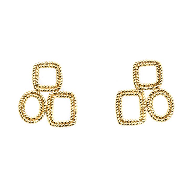 I piccoli orecchini Mondrianetti per la vendita all'ingrosso da parte di Christine Bekaert, Jewelry that tells a story