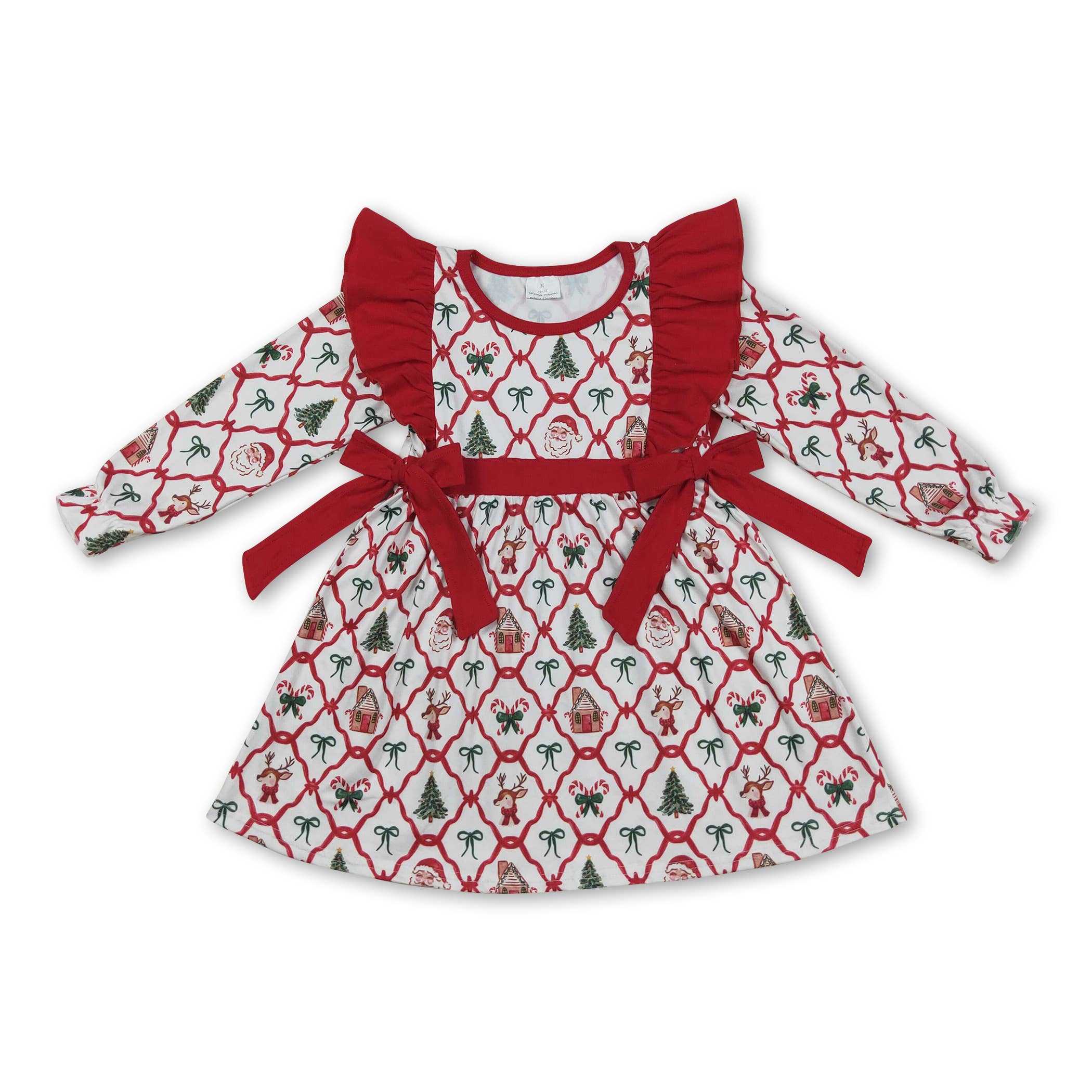 Yawoo Garments - Wholesale Bedding Blanket - Kids & Baby - Santa deer bow baby girls Christmas minky blankets4