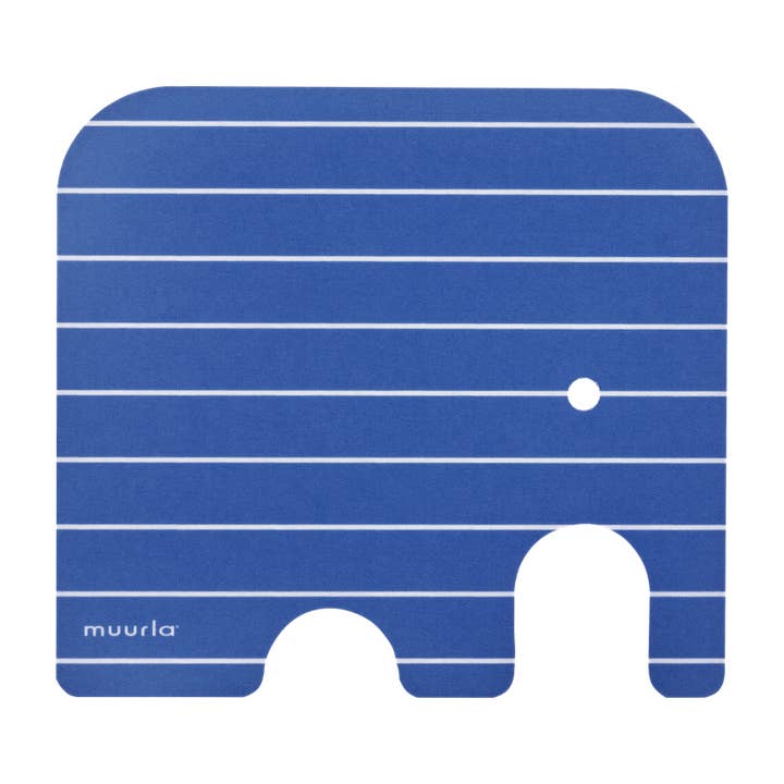 MUURLA | Elephant Coaster | 11 x 10 x 0.3cm | Coated Birch Veneer | Blue for wholesale by Treacle George (Muurla & Havi)