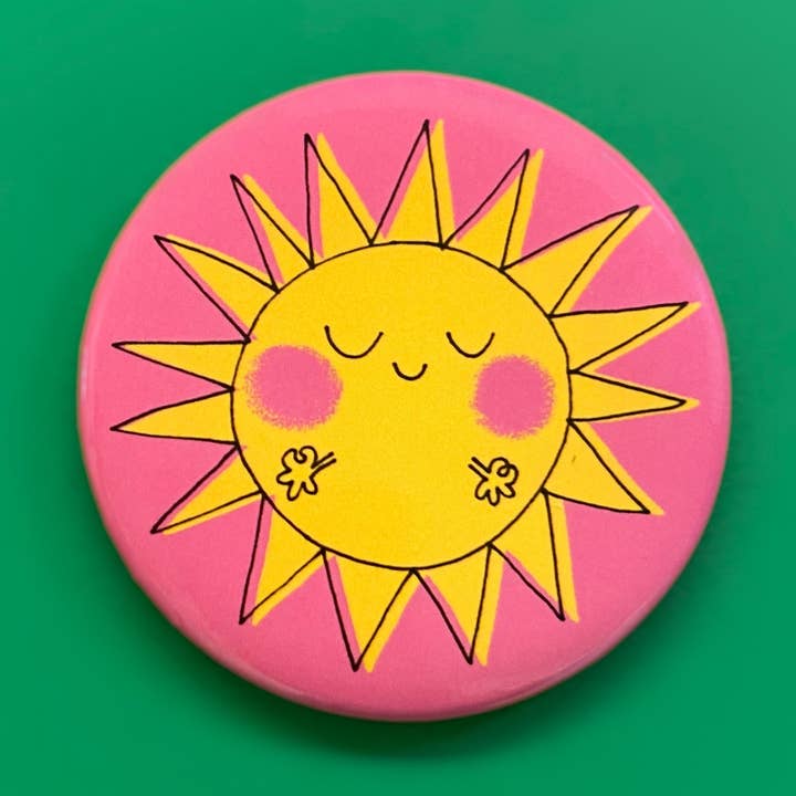 Positive Vibes Sun Magnet for wholesale by An Open Sketchbook