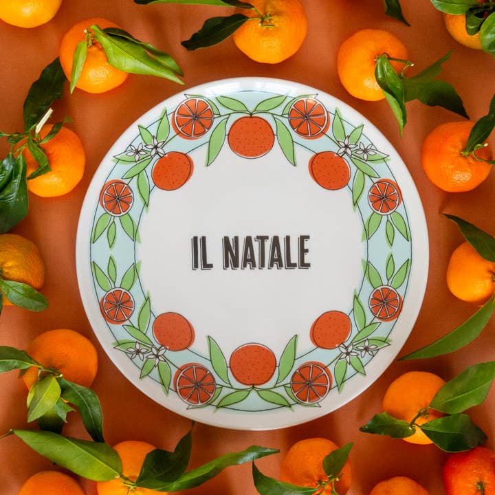 ilaria.i - Wholesale Dinner Plate - MANDARIN - the cake plate dedicated to Christmas.