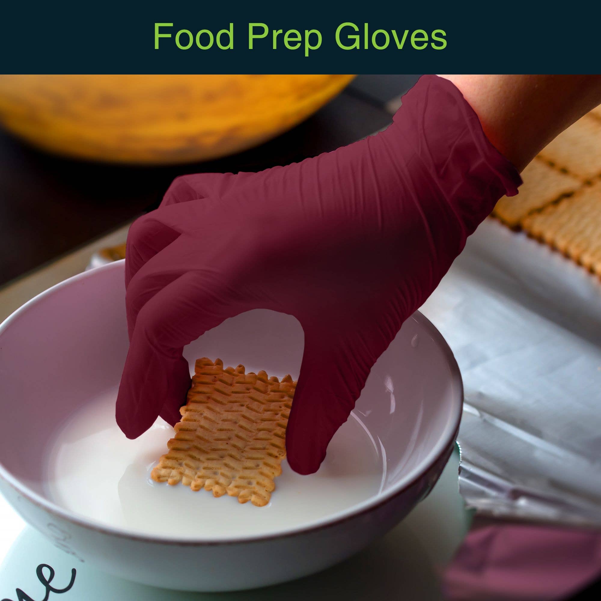 ShopHomeMed - Wholesale Cleaning Gloves - FifthPulse Nitrile Exam Gloves - Burgundy - Box of 200 - S2