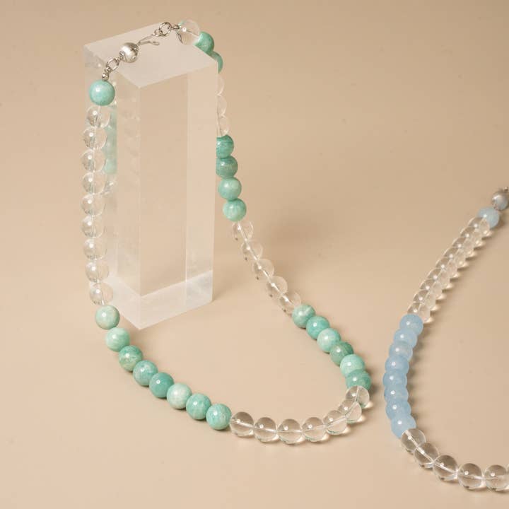 Factor Stories - Wholesale Beaded/Pearl Necklace - Aquamarine Necklace5