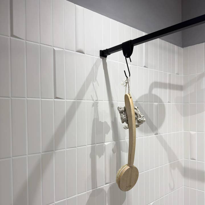 Geometric Goods – Gancho de parede por atacado – Ganchos de chuveiro para toalhas, robes, feitos de couro italiano.6