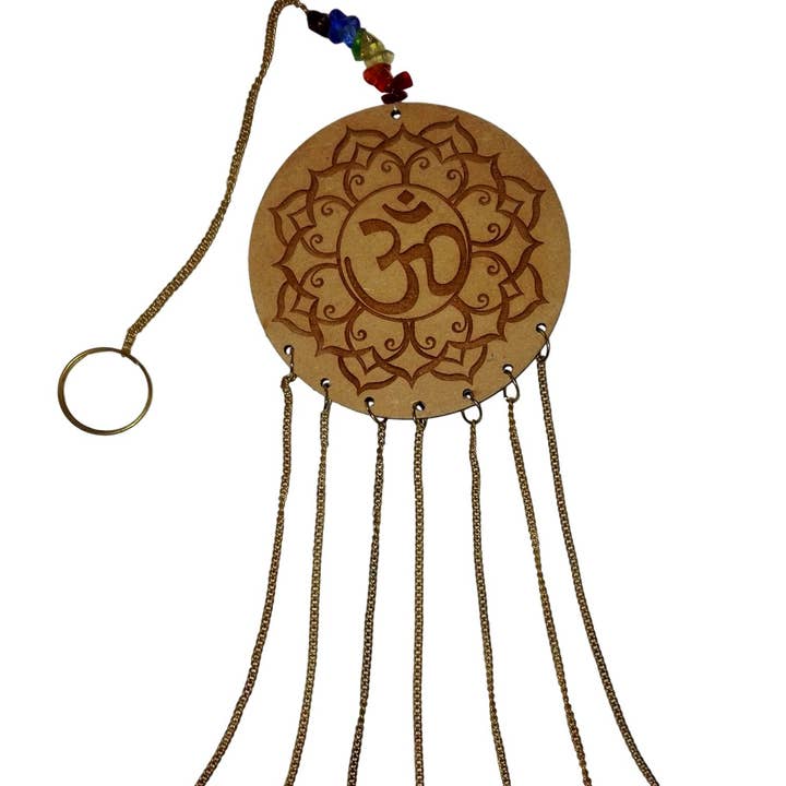 Carillon Éthnique En Bois Avec Suspensions Des 7 Chakras #4 pour la vente par WLM