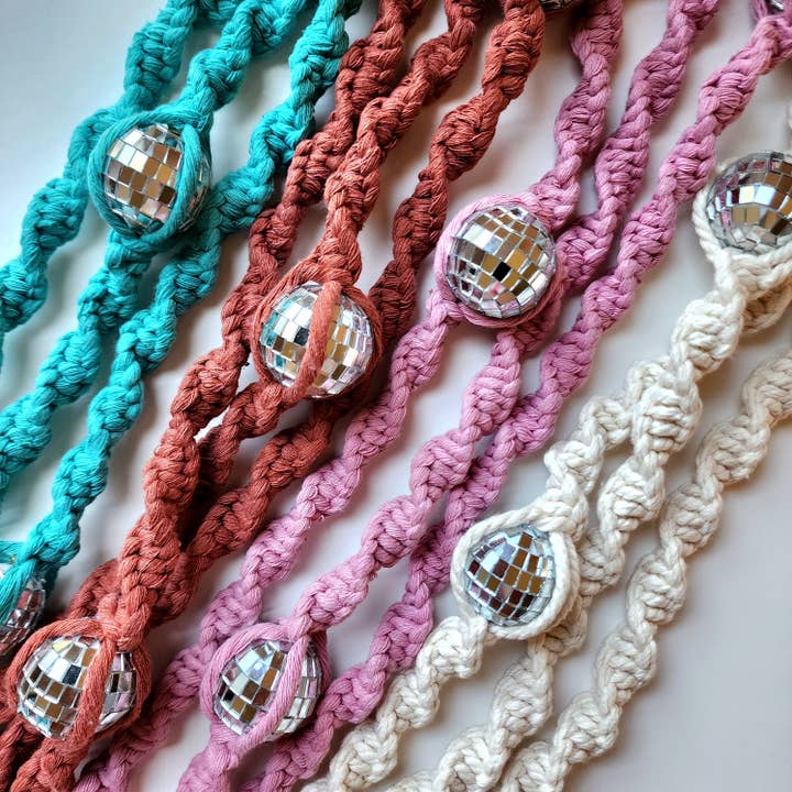 Handmade By Uruba - Wholesale Hanging Planter - Macrame Disco Ball Plant Hanger, Handmade Boho Home Décor5