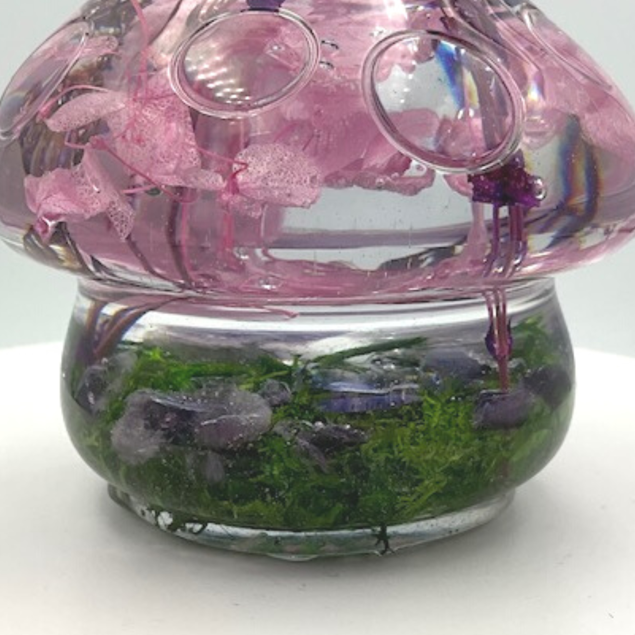 Seriously Perfect Finds, LLC – wholesale Dekorativ statyett – Stor svampfigur med ametistkristaller2