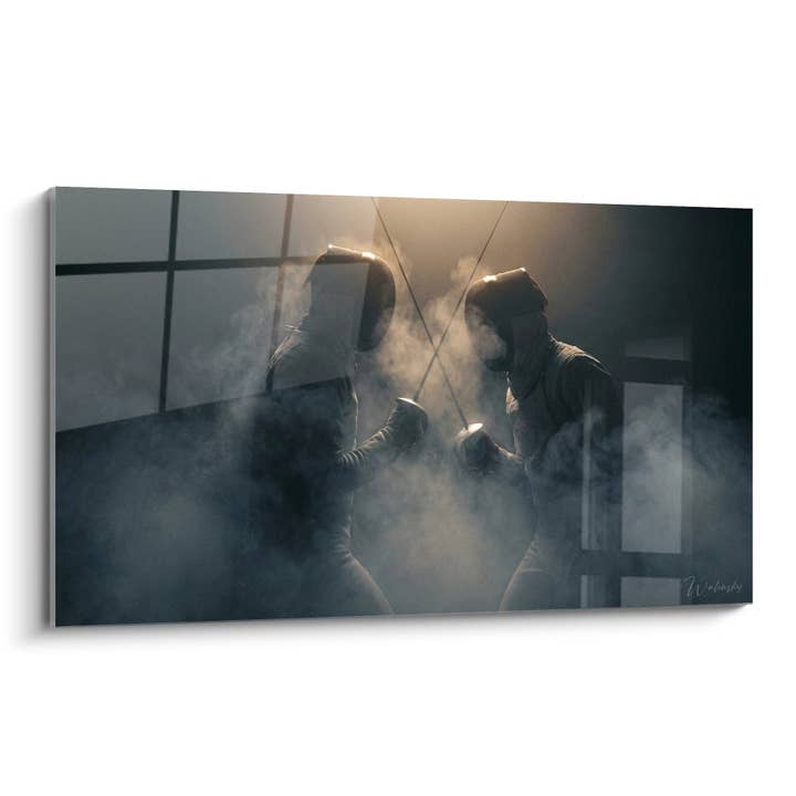 Tableau Duel d'Escrime - Combat dans la Brume - Edition Escrime pour la vente par Walensky