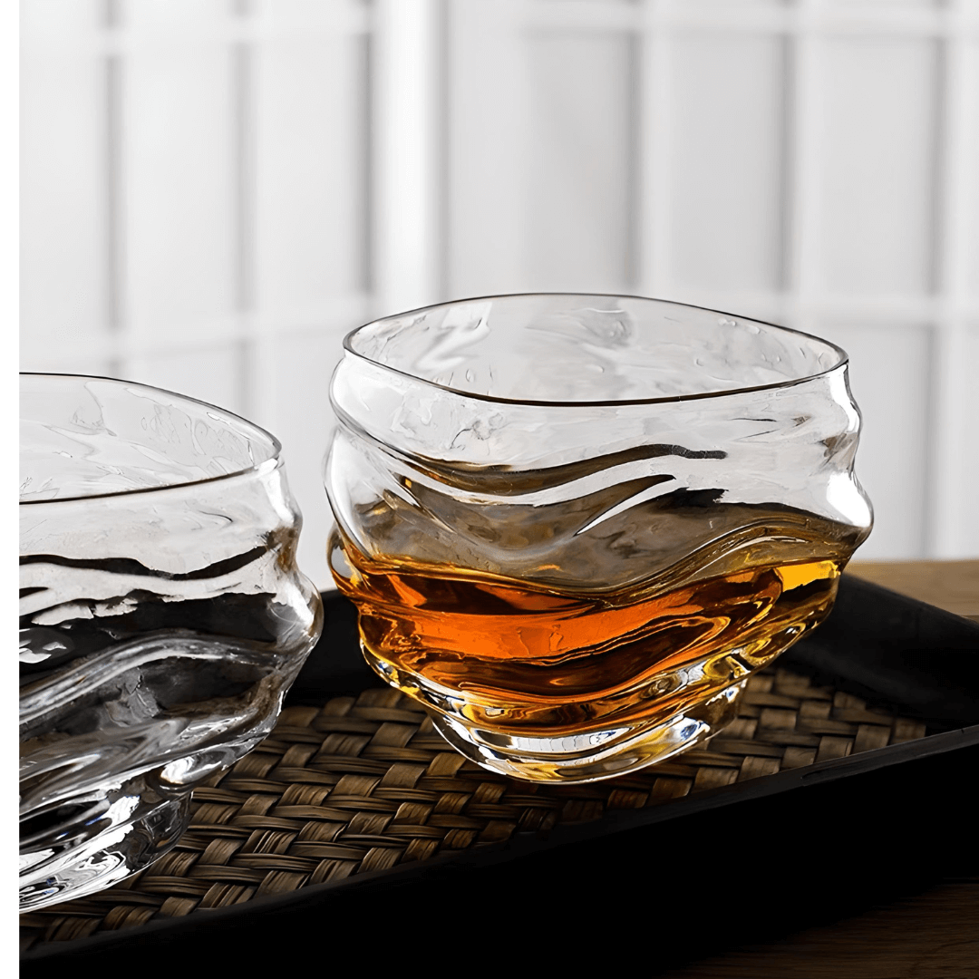 TsukiGlass - Wholesale Cocktail/Liquor Glass - Set of 4 Kai Japanese Crystal Whisky Glass7
